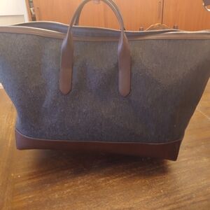 Shinola Wool And leather Weekender Bag